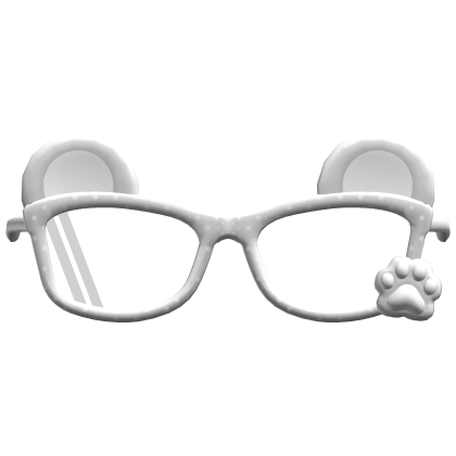 🐻🐾 cute white kawaii nerdy bear glasses
