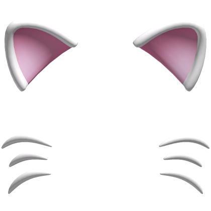 white & pink cute cat filter Roblox item