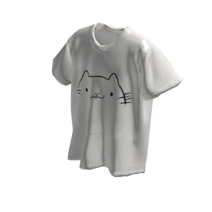 🐱💕Kawaii Cat White T-Shirt [PBR]