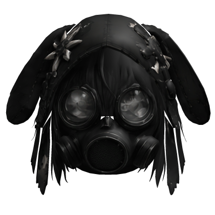 Black Gothic Cyber Bunny Gas Mask