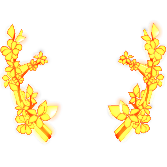 🌟 Glowing Golden Bloom Antlers 🌸[EMISSIVE]