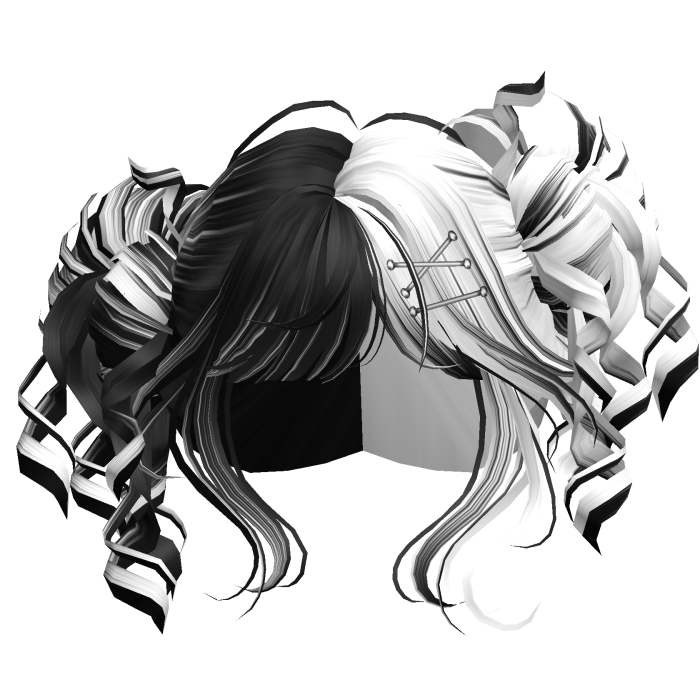 Tilted Elegant Princess Buns (Black&White)