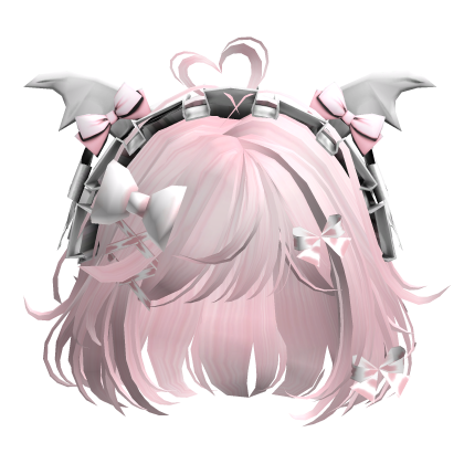 Goth Bob w/Maid Headband (Light Pink)