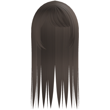 ☆ wispy long emo hair in brown Roblox item
