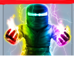 Red and blue ninja clothing