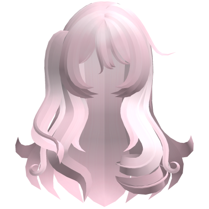long fluffy swirly messy princess hair pink Roblox item