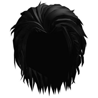 Black Slicked Back Anime Hair