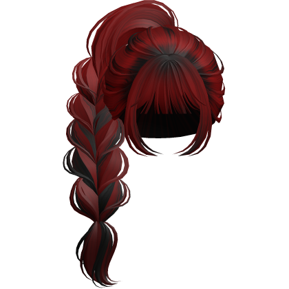 Braided Anime Princess Ponytail Red&Black