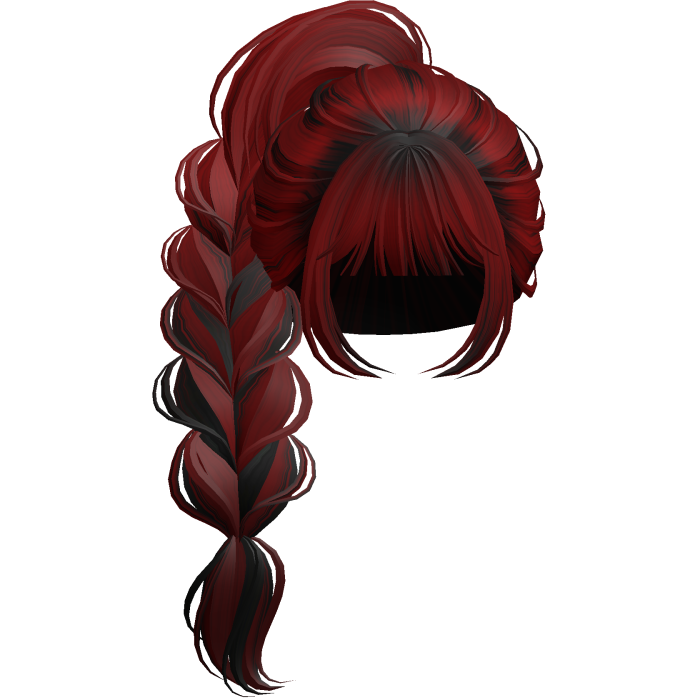 Braided Anime Princess Ponytail Red&Black