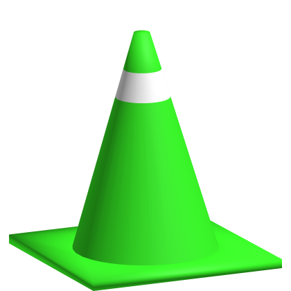 Green Traffic Cone