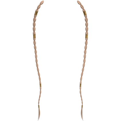 Blonde braids with gold clasps (add on) Roblox item