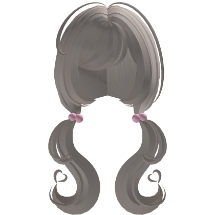 ♡ adorable heart moe pigtails in dusty brown