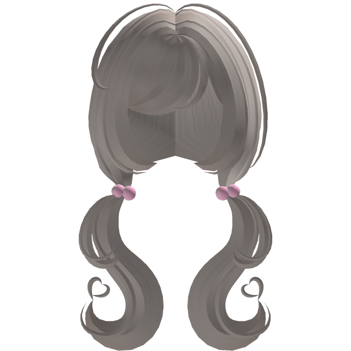 ♡ adorable heart moe pigtails in dusty brown