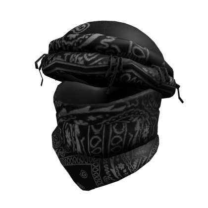 Black Keffiyeh Scarf Headwrap