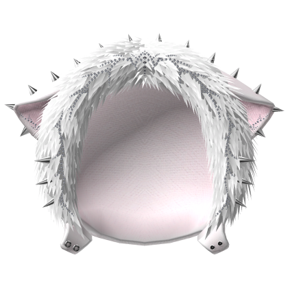 emo rhinestone spiky fur hood w ears cute pink Roblox item