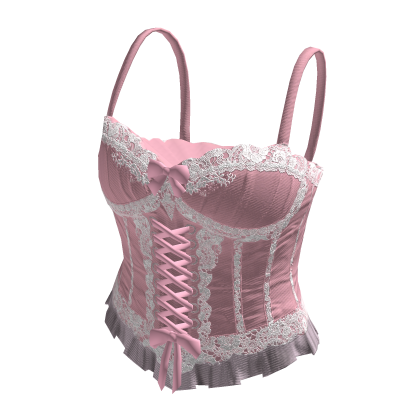 Balletcore Coquette Ribbon Cami (Pink)