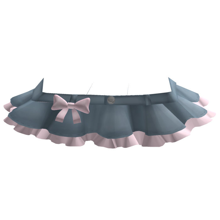 cute denim skirt w pink bow