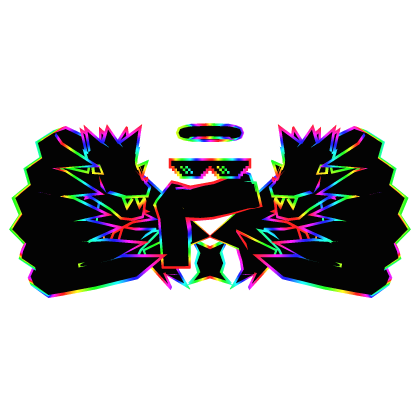 Cartoony Rainbow Halo Shades Scarf Dragon Combo Roblox item