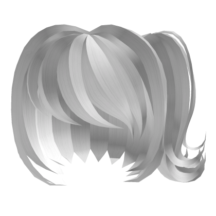 White hair with side ponytail Roblox item