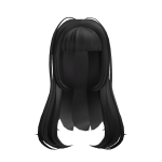 Black Cute Girl Hair Y2K w/ Bangs