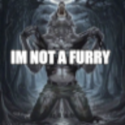 werewolf saying im not a furry meme Roblox decal