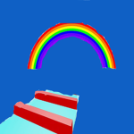Fans escape from rainbow obby