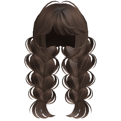 Fluffy Messy Back Braids (Brown) Roblox item