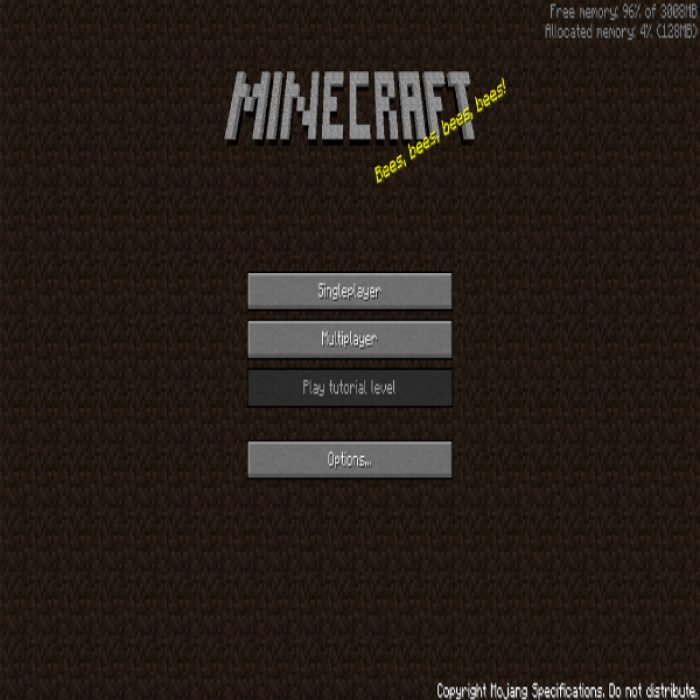 Minecraft Alpha menu Roblox decal
