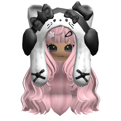 Pink Cute Cozy Kitty Hood Hair