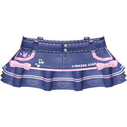 Cute Kawaii Denim Mezzo Piano Skirt 3.0