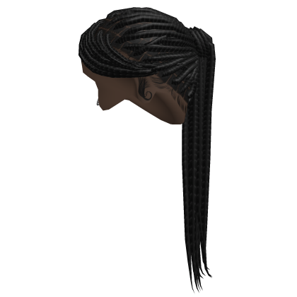 Side Part Box Braids Ponytail [Black] Roblox item