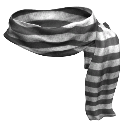 Black Striped Worn Scarf thumbnail