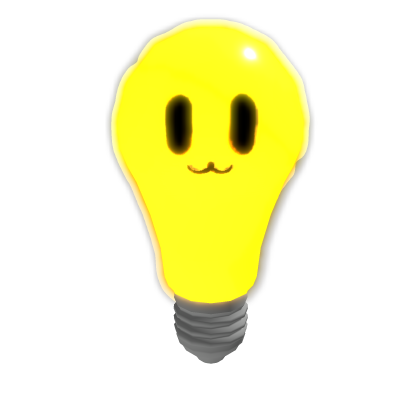 Glowing I have and Idea Happy Light Bulb 