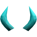 Cyan Shiny Horns