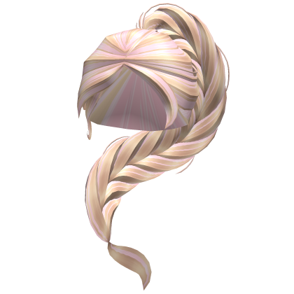 ♡ Long Dramatic Swept Braid (Pink) Roblox item