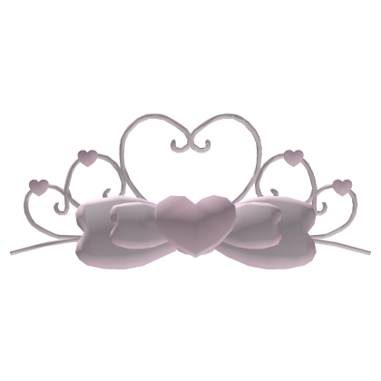 ˚. ♡ cutesy pink princess tiara with pink bow Roblox item
