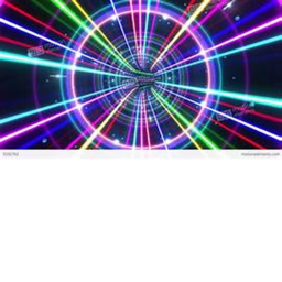 Run through a neon tunnel