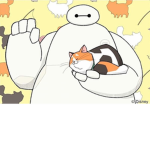 Baymax and kitten