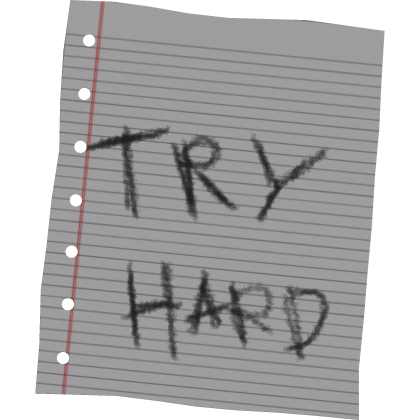 try hard message paper