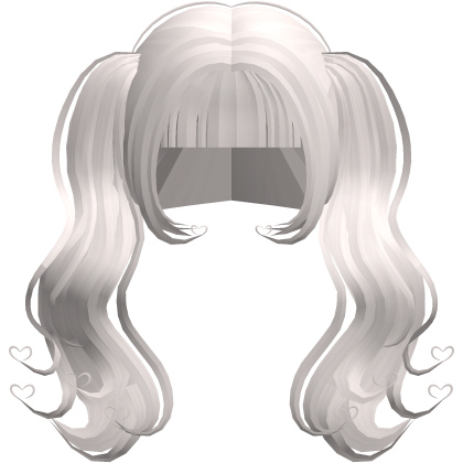 ʚiɞ ．adorb heart dolly pigtails in blonde ♡  Roblox item
