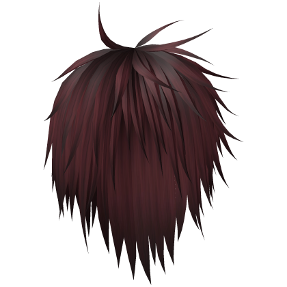 Red spikey windy vkei emo hair Roblox item