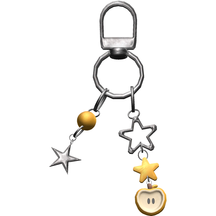 ♡ cute igari apple star keychain in yellow