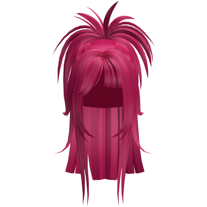 Spiky Anime Half Up Ponytail (Hot Pink)