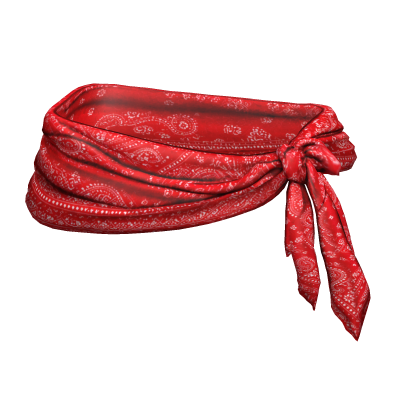 Y2K Red Paisley Waist Bandana
