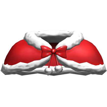 Red Gyaru Cape Bow Winter Fur Glam Harajuku Roblox item