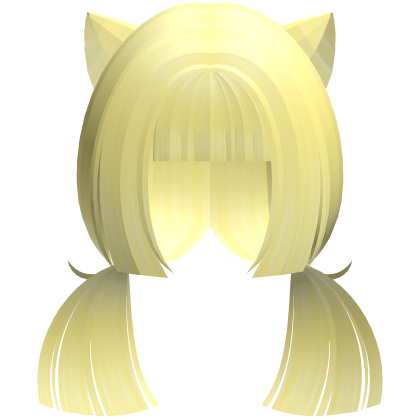 yellow cutecore neko girl low hime pigtails
