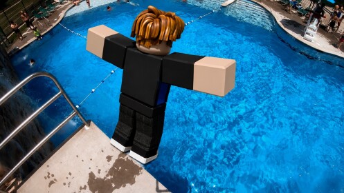 Jump Into a very deep Pool