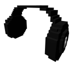 8-Bit Black Headphones