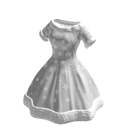 White Christmas dress | Roblox Item - Rolimon's