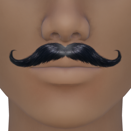 Classic Curled Handlebar Moustache Black